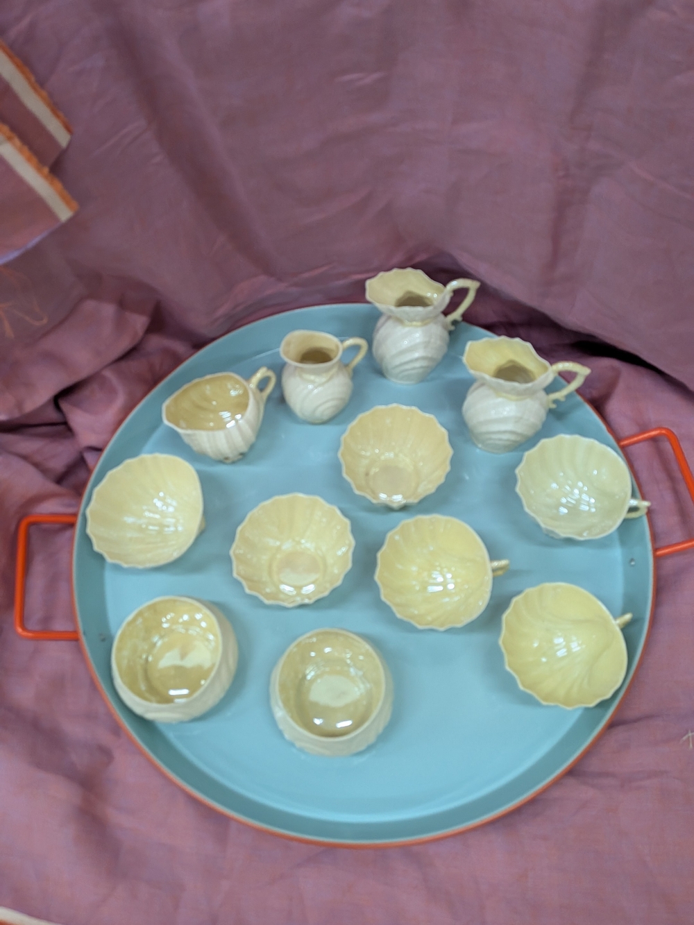 Belleek Ireland "Neptune" 12 Pieces
